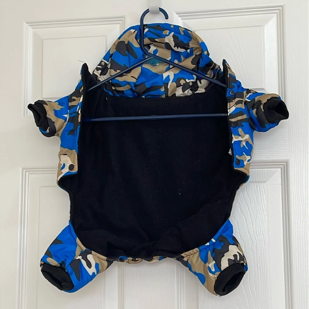Dog Apparel Buckle Camouflage Winter Dog Clothes Reflective Pet Clothing Warm